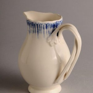 Hartley Greens Leeds Pottery Blue Shell Edge Cream / Milk Jug-0