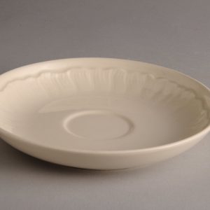 Hartley Greens Leeds Pottery Shell Edge Saucer-0