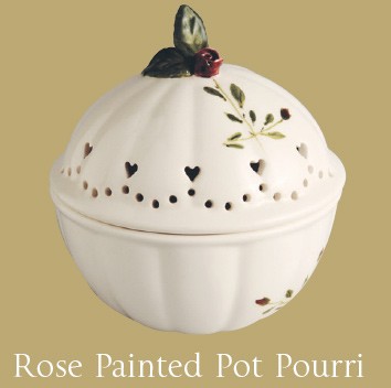 Leeds Pottery Rose Painted Pot Pourri-0
