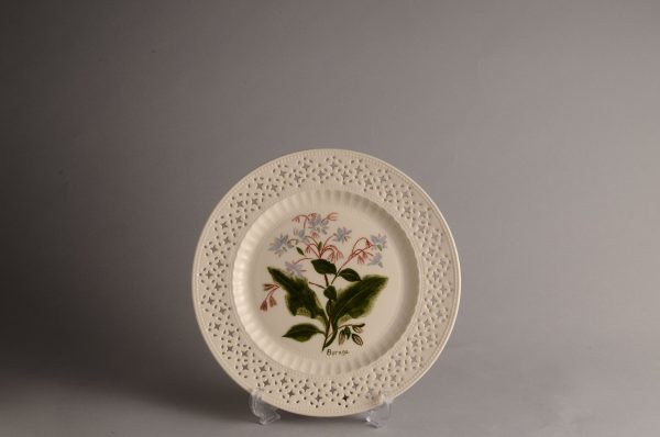 Hartley Greens Leeds Pottery Pierced Borage Plate -0