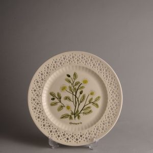 Hartley Greens Leeds Pottery Pierced Chamomile Plate-2392