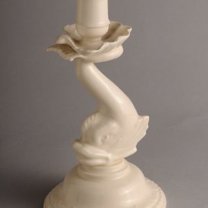 Hartley Greens Leeds Pottery Dolphin Candlestick Holder-0