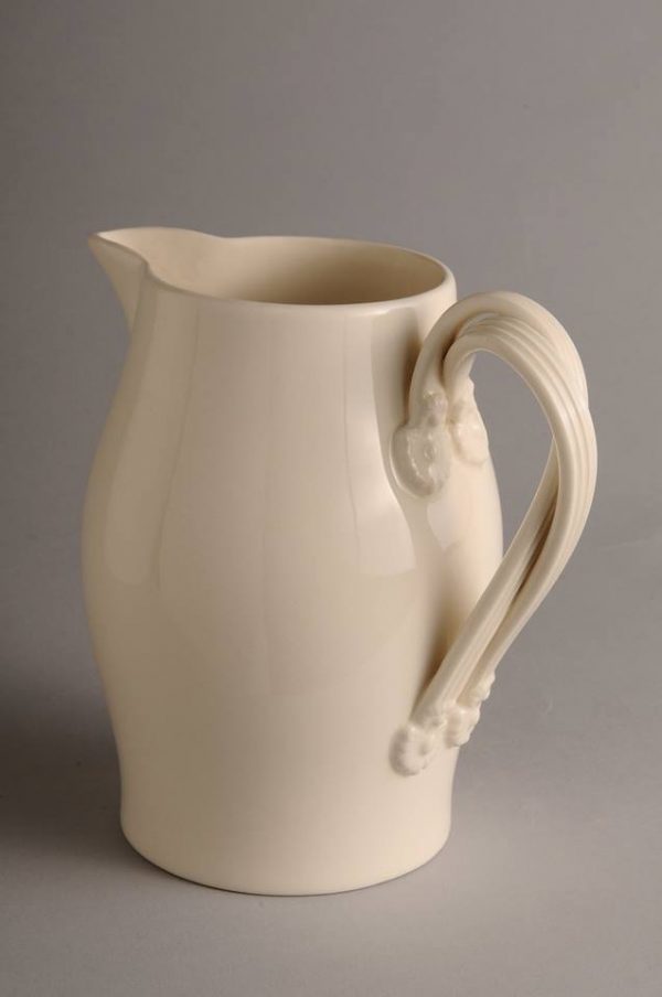 Hartley Greens Leeds Pottery Large Twisted Handle Milk Jug-0