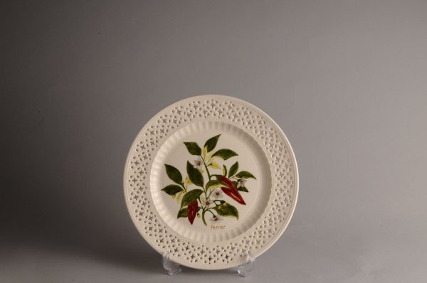 Hartley Greens Leeds Pottery Pierced Pepper Plate -0