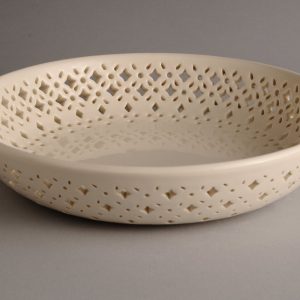 Hartley Greens Leeds Pottery Pierced Round Fruit Bowl -0