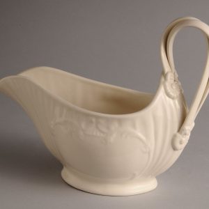 Hartley Greens Leeds Pottery Large Twisted Handle Sauce Boat Jug-0