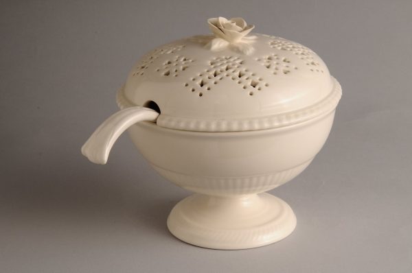 Hartley Greens Leeds Pottery Sugar Bowl and Ladle -0