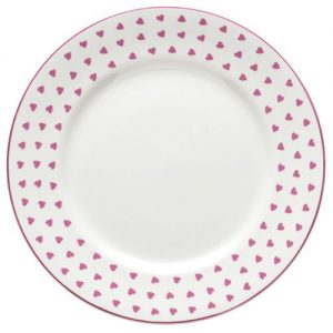 Nina Campbell Pink Heart Dinner Plate -0