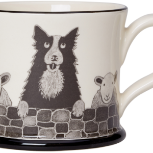 Moorland Pottery Sheep Dog Mug