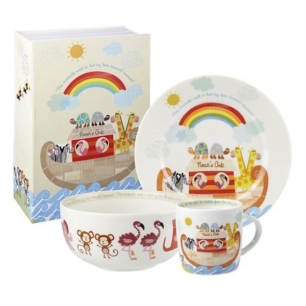 Little Rhymes Noah's Ark 3 Piece Breakfast Set Gift Boxed-0