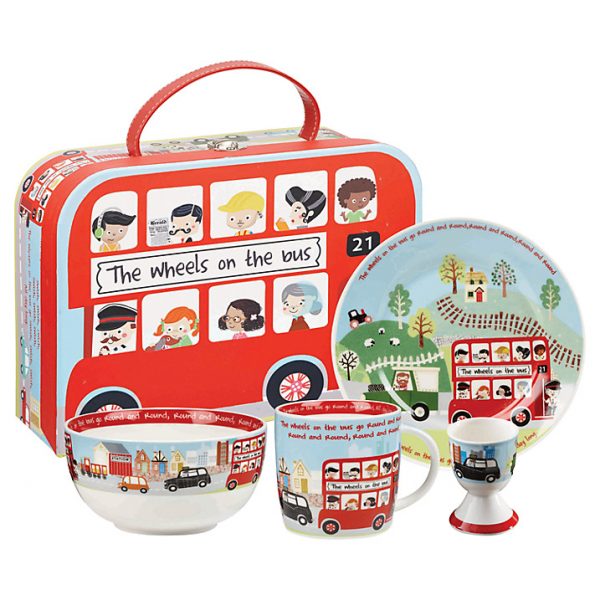 Little Rhymes Wheels On The Bus Breakfast Set Gift Boxed-0