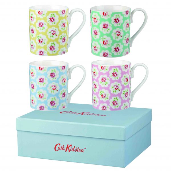 Cath Kidston Provence Multi Mugs Set of 4 Gift Boxed-1582