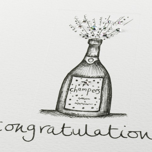Janie Wilson Congratulations Champagne Card-1595