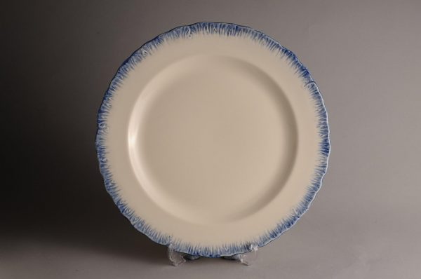 Hartley Greens Leeds Pottery Blue Shell Edge Serving Plate-0