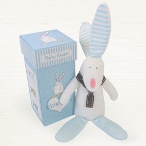 Rufus Rabbit Baby Boy Rattle-0