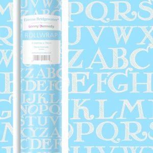 Emma Bridgewater Blue Alphabet Print Roll Wrap-0