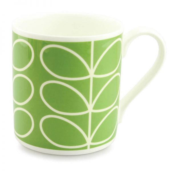 Orla Kiely Linear Stem Green Quite Big Mug-0