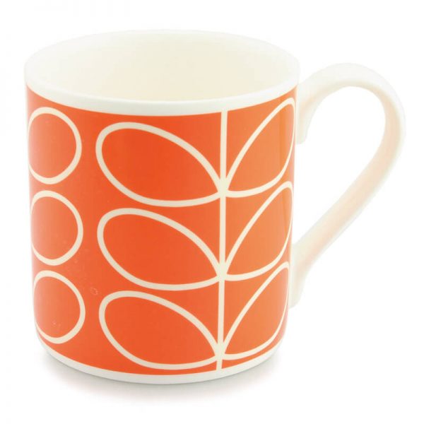 Orla Kiely Linear Stem Orange Quite Big Large Mug-0