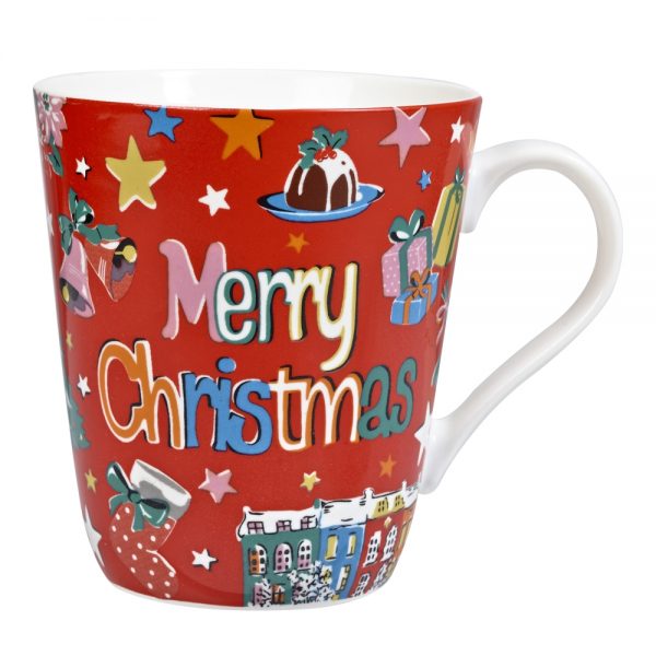 Cath Kidston Merry Christmas Red Stars Stanley Mug-0