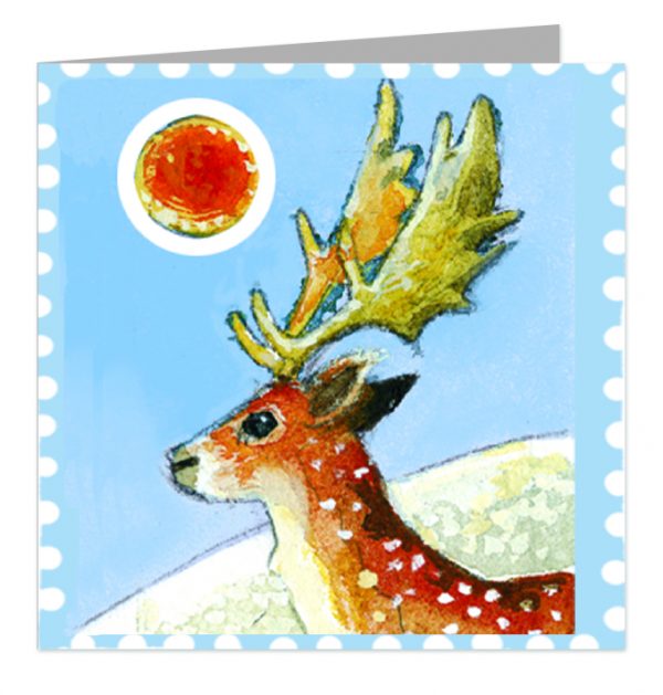 Emma Bridgewater Reindeer Stamp Christmas Cards x 5-1810