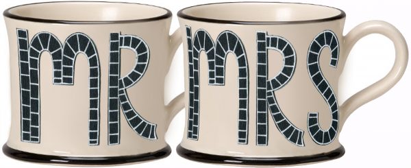 Moorland Pottery Mr & Mrs Mugs-0