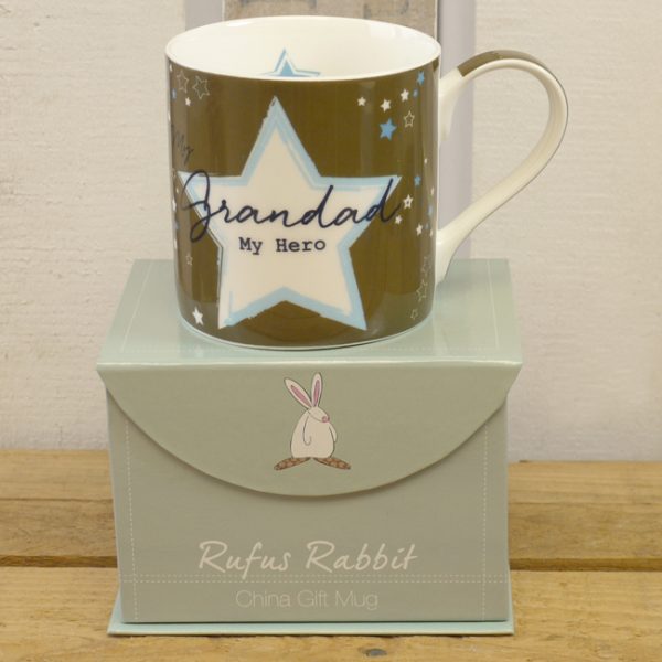 Rufus Rabbit Grandad My Hero Mug Gift Boxed-0