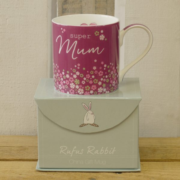 Rufus Rabbit Super Mum Mug Gift Boxed-0