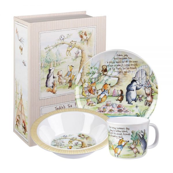 Little Rhymes Melamine Teddy's Tea Party Melamine Breakfast Set-0