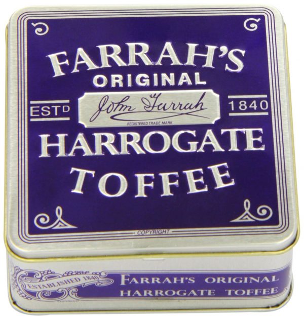Farrah's of Harrogate Original Toffee Flat Tin 100g-0