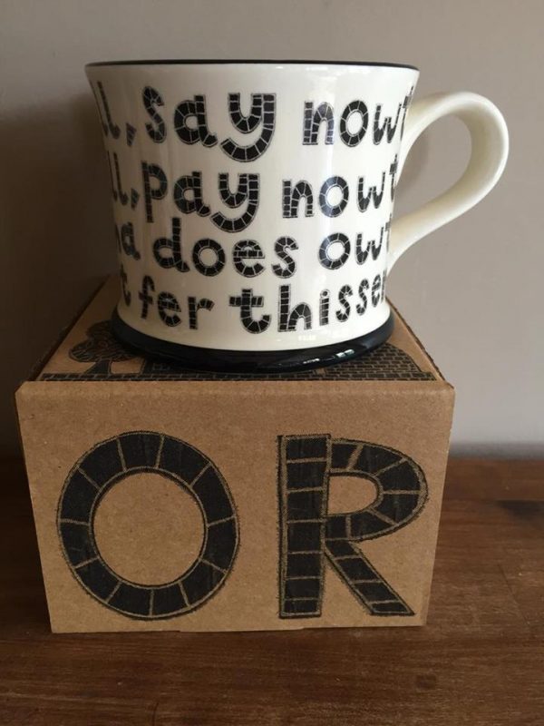 Moorland Pottery 'Ear all, see all, say nowt' Mug Gift Boxed-2023