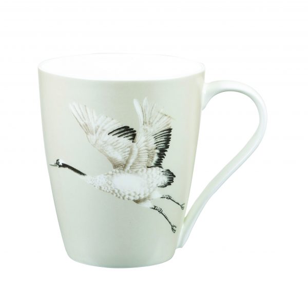 Harlequin Cranes In Flight Platinum Gift Boxed Mug-2035