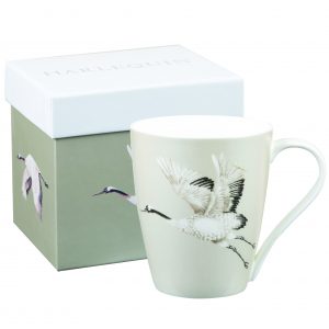 Harlequin Cranes In Flight Platinum Gift Boxed Mug-0