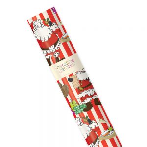 Caroline Gardner Santa Stripe Christmas Roll Gift Wrap-0
