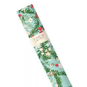 Caroline Gardner Snowy Floral Christmas Roll Gift Wrap-0