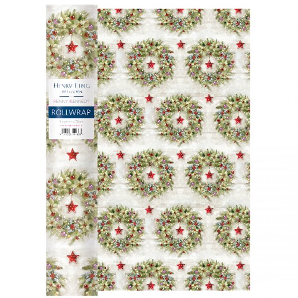 Henry Ling of London Christmas Wreath Roll Gift Wrap-0