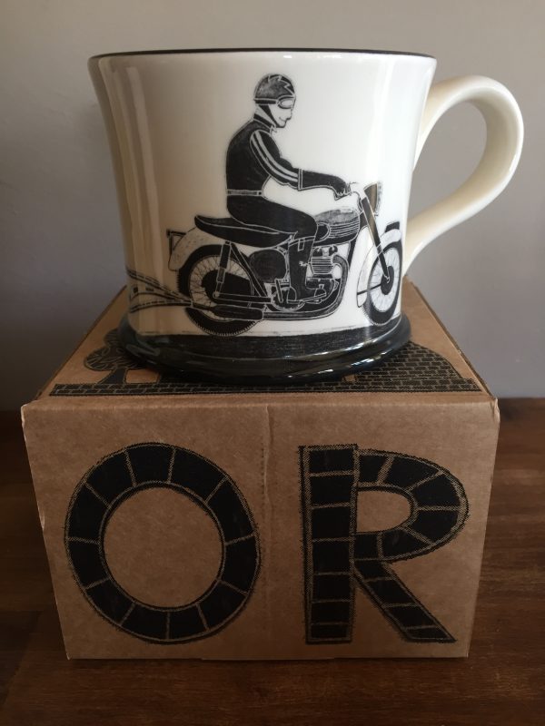 Moorland Pottery Born To Ride Motorbike Mug Gift Boxed-0