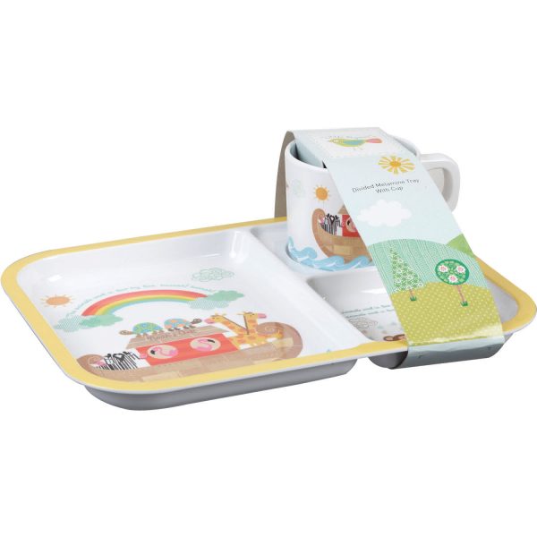 Little Rhymes Noah's Ark Melamine Tray & Cup Set-0