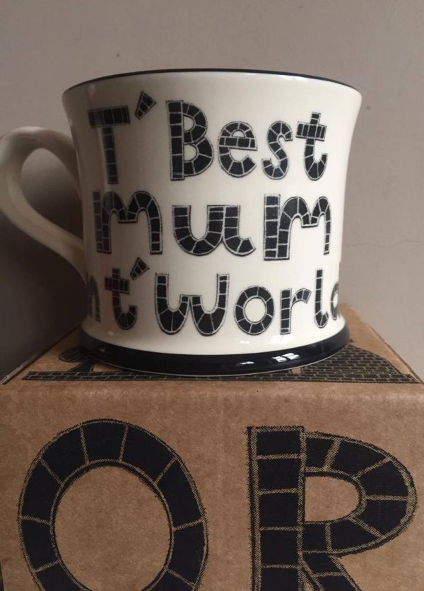 Moorland Pottery T' Best Mum int' World Mug Gift Boxed-0