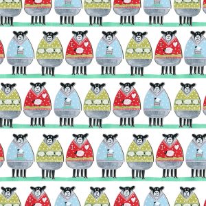 Moorland Pottery Sheep Woolly Jumpers Tea Towel-0