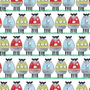 Moorland Pottery Sheep Woolly Jumpers Tea Towel-0