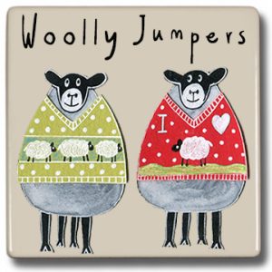 Moorland Pottery Sheep Woolly Jumpers Coaster