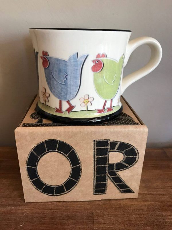 Moorland Pottery Chicken Run Mug Gift Boxed-0
