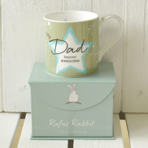 Rufus Rabbit Awesome Dad Mug Gift Boxed-0