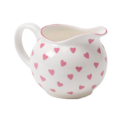 Nina Campbell Pink Hearts Cream/Milk Jug-0