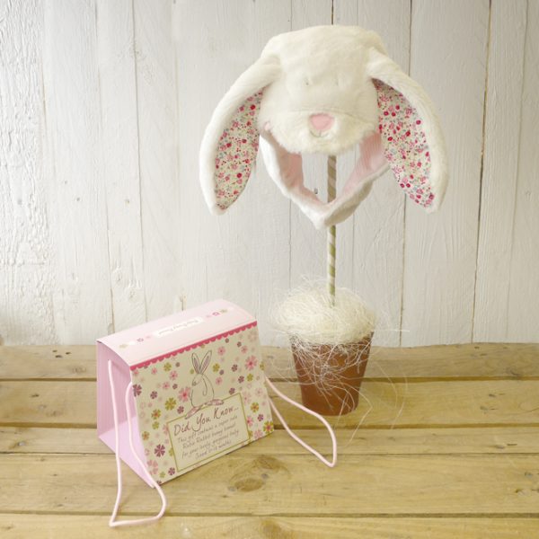 Rufus Rabbit Baby Girl Fluffy Bonnet -2531