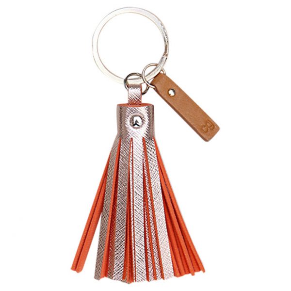 Caroline Gardner Rose Gold Tassle Keyring-0