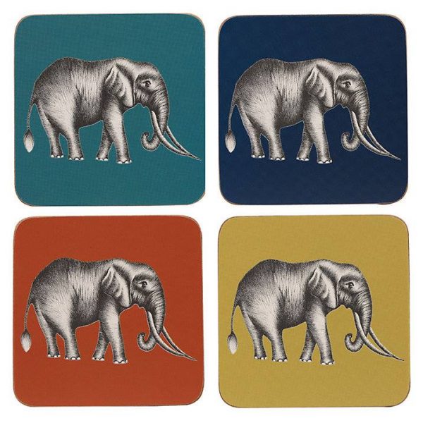 Harlequin Savanna Elephant Coasters x 4-0