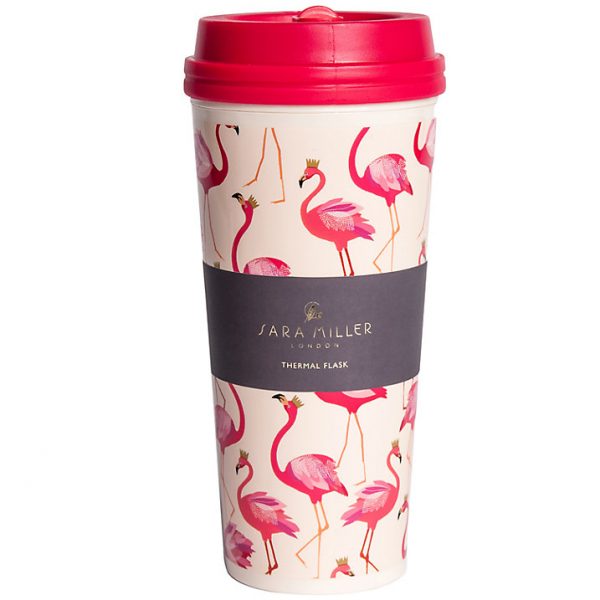 Sara Miller Flamingos Thermal Travel Mug, Flask-0