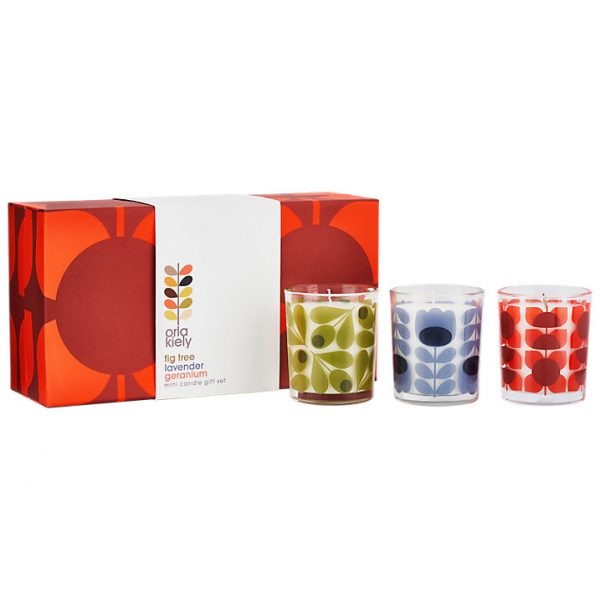 Orla Kiely Square Flower Mini Candle Gift Set-0