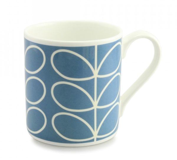 Orla Kiely Blue Linear Stem Quite Big Mug-0